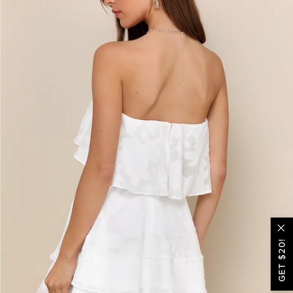 Lulus White Strapless Dress - Picture 2 of 3